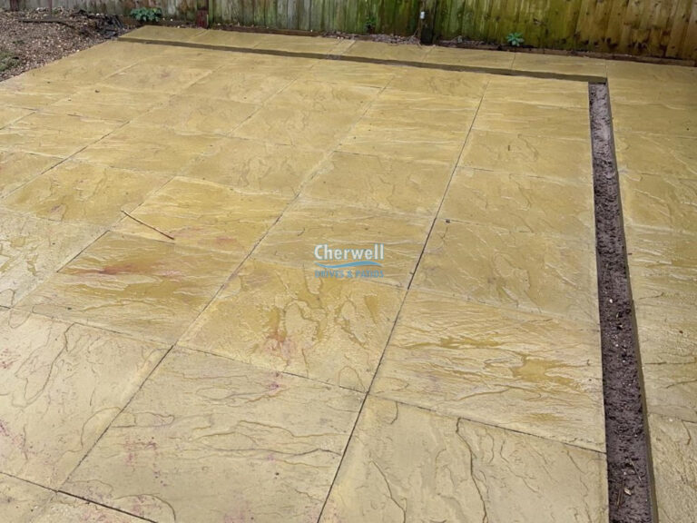 Block Paved Driveway with New Slabbed Patio in Daventry