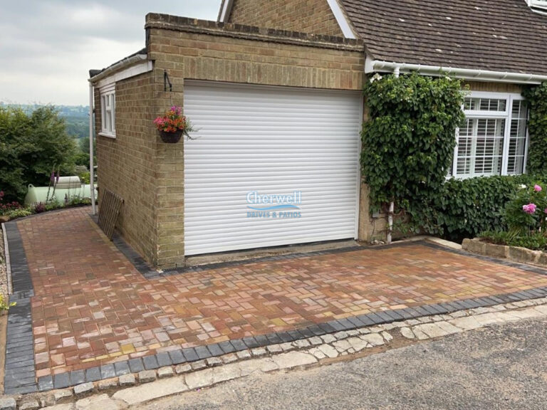 Block Paved Driveway with Side Path in Mollington