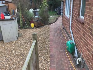 Block Paving Back and Front Footpath and Gravel Area in Badby