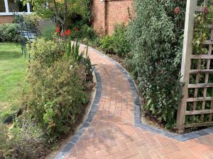 Circular Block Paving Footpath and Patio in Daventry