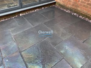 Dark Indian Sandstone Patio in Banbury