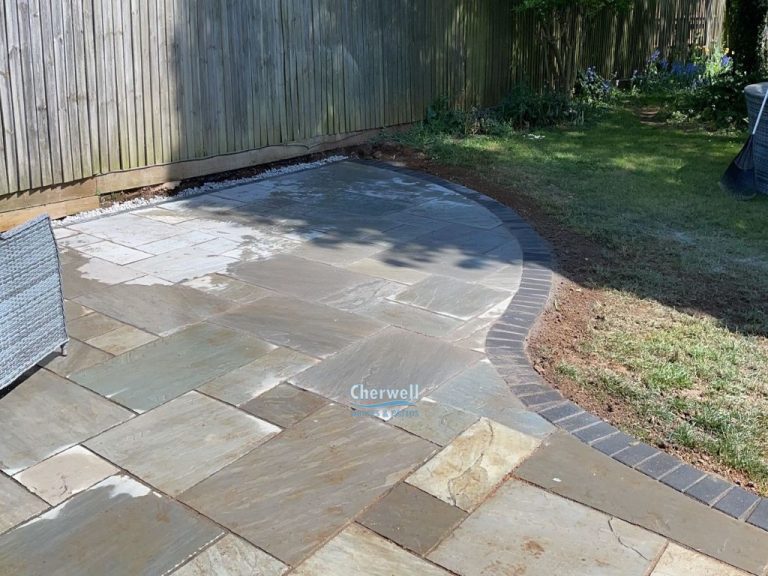Indian Sandstone Patio Extension in Twyford