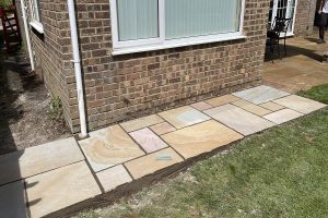 Indian Sandstone Slabbed Patio Extension in Banbury