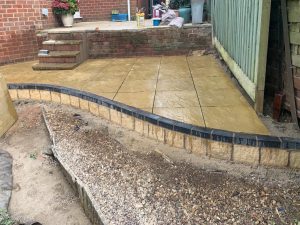 Riven Concrete Slab Patio in Brackley