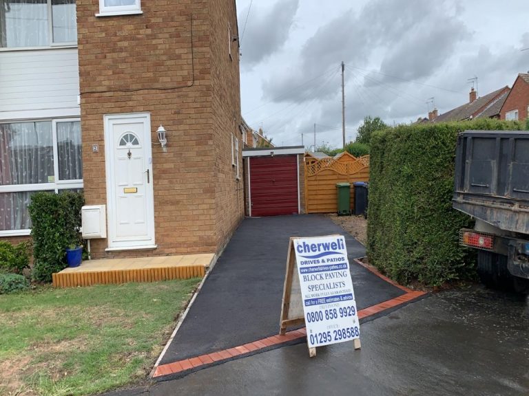 Tarmac Driveway with Paving Brick Edging in Southam