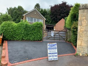 Tarmacadam Driveway with Block Paving Edging in Banbury