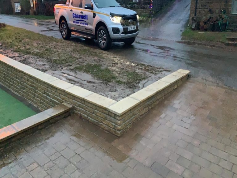 Tiered Driveway and Turf Area in Balscote