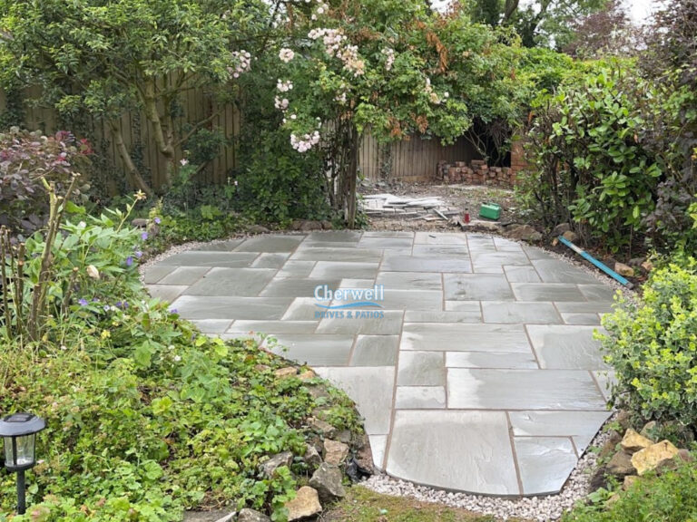 Two Indian Sandstone Patio Areas in Banbury